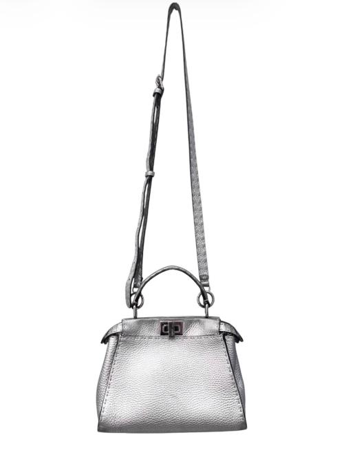 FENDI（フェンディ）FENDI (フェンディ) PEEKABOO MINI/ピーカブー ミニ/ショルダーバッグ/セレリアバッグ シルバー サイズ:MINI/ミニの古着・服飾アイテム