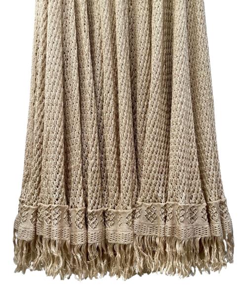 Christian Dior（クリスチャン ディオール）Christian Dior (クリスチャン ディオール) プレタポルテ ニットレース スカート ベージュ サイズ:36の古着・服飾アイテム