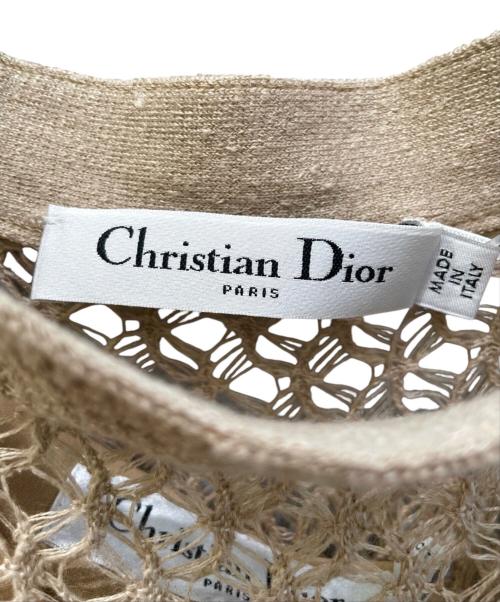 Christian Dior（クリスチャン ディオール）Christian Dior (クリスチャン ディオール) プレタポルテ ニットレース スカート ベージュ サイズ:36の古着・服飾アイテム