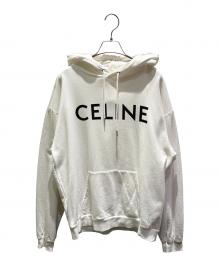 CELINE（セリーヌ）の古着「CELINEロゴルーズフーディー」｜ホワイト