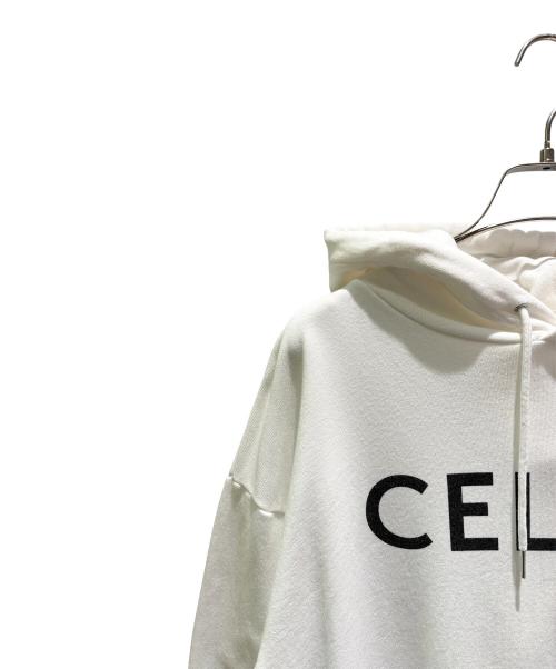 CELINE（セリーヌ）CELINE (セリーヌ) CELINEロゴルーズフーディー ホワイト サイズ:Lの古着・服飾アイテム