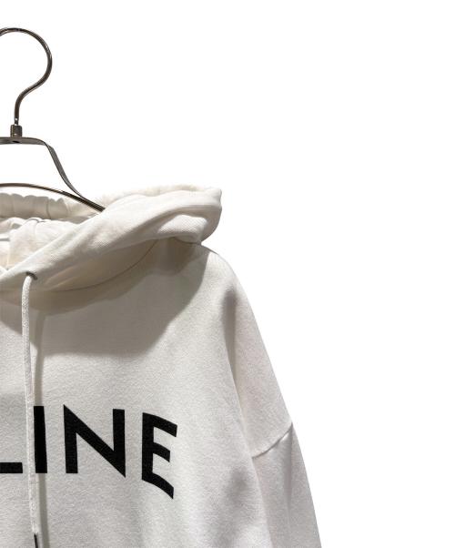 CELINE（セリーヌ）CELINE (セリーヌ) CELINEロゴルーズフーディー ホワイト サイズ:Lの古着・服飾アイテム