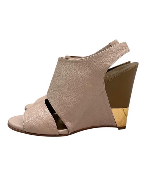Chloe（クロエ）Chloe (クロエ) ウェッジソールサンダル ベージュ サイズ:37の古着・服飾アイテム