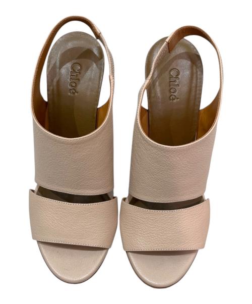 Chloe（クロエ）Chloe (クロエ) ウェッジソールサンダル ベージュ サイズ:37の古着・服飾アイテム