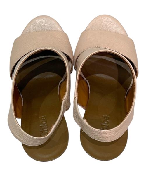 Chloe（クロエ）Chloe (クロエ) ウェッジソールサンダル ベージュ サイズ:37の古着・服飾アイテム