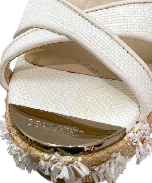 JIMMY CHOO（ジミーチュウ）JIMMY CHOO (ジミーチュウ) コルクウェッジサンダル ベージュ サイズ:36 1/2の古着・服飾アイテム