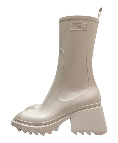 Chloe（クロエ）Chloe (クロエ) レインブーツ ベージュ サイズ:37の古着・服飾アイテム
