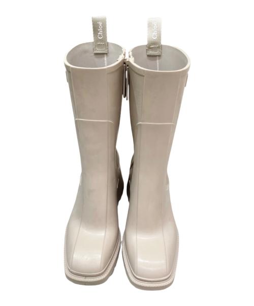 Chloe（クロエ）Chloe (クロエ) レインブーツ ベージュ サイズ:37の古着・服飾アイテム