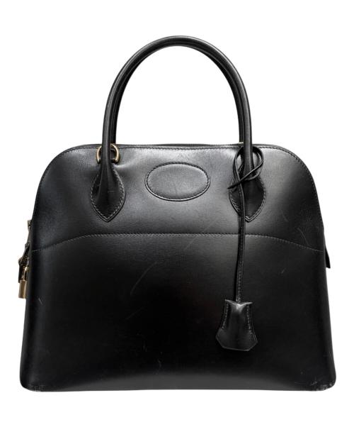 HERMES（エルメス）HERMES (エルメス) ボリード 31/ゴールド金具/カーフ/ノワール/□A刻印/1997年 ブラック×ゴールド金具 サイズ:31の古着・服飾アイテム
