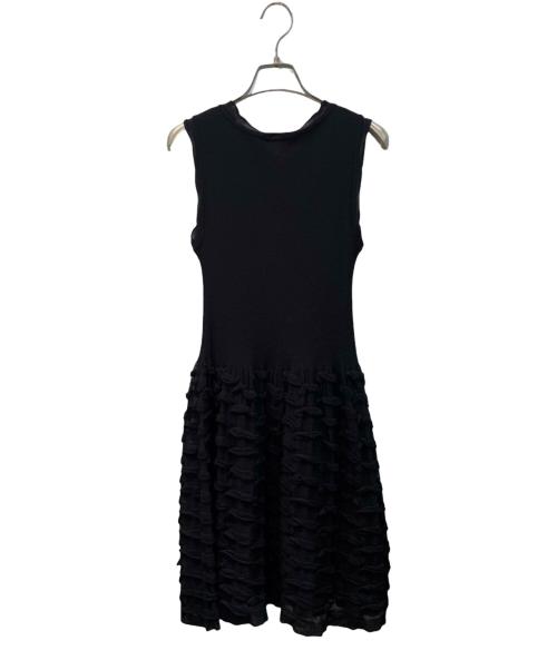 CHANEL（シャネル）CHANEL (シャネル) フリルデザインノースリーブワンピース ブラック サイズ:36の古着・服飾アイテム