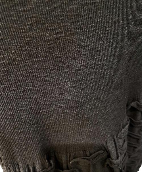 CHANEL（シャネル）CHANEL (シャネル) フリルデザインノースリーブワンピース ブラック サイズ:36の古着・服飾アイテム