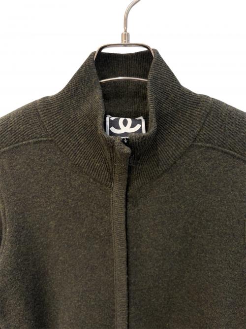 CHANEL（シャネル）CHANEL (シャネル) ジップロングカーディガン グリーン サイズ:38の古着・服飾アイテム