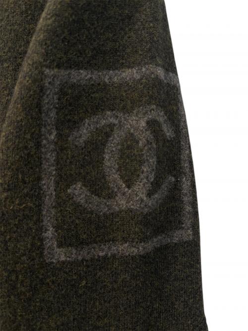 CHANEL（シャネル）CHANEL (シャネル) ジップロングカーディガン グリーン サイズ:38の古着・服飾アイテム