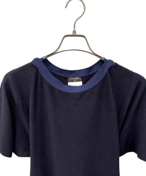 CHANEL（シャネル）CHANEL (シャネル) ココボタン ウール ニット ネイビー サイズ:36の古着・服飾アイテム
