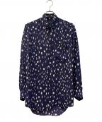 BALENCIAGAバレンシアガ）の古着「ポルカドットプリーツプリントシャツ」｜ネイビー
