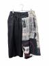 Yohji Yamamoto pour homme（ヨウジヤマモト プールオム）の古着「YUUKA ASAKURA LINEN NEWSPAPER PRINT TWO TONE PANTS/ユウカ アサクラ リネンユースペーパープリントツートンパンツ」｜ブラック