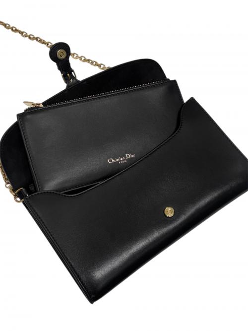 Christian Dior（クリスチャン ディオール）Christian Dior (クリスチャン ディオール) Bobby East West チェーンウォレットバッグ ブラックの古着・服飾アイテム