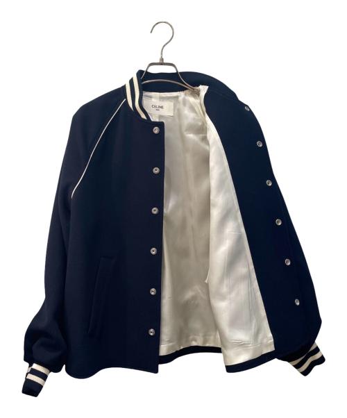 CELINE（セリーヌ）CELINE (セリーヌ) トリオンフ テディジャケット ネイビー サイズ:36の古着・服飾アイテム