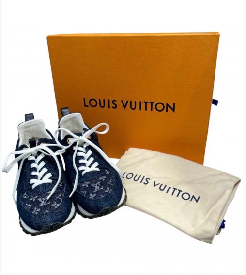 LOUIS VUITTON（ルイ ヴィトン）LOUIS VUITTON (ルイ ヴィトン) モノグラム デニム ランアウェイラインスニーカー インディゴ サイズ:34 1/2の古着・服飾アイテム