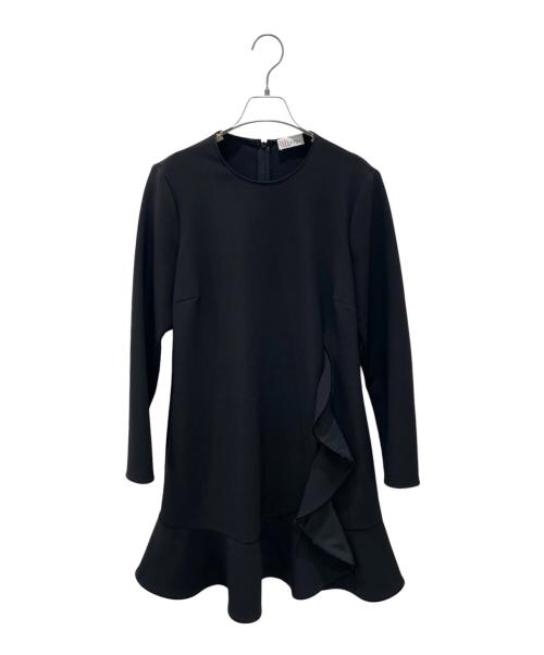 RED VALENTINO（レッドヴァレンティノ）RED VALENTINO (レッドヴァレンティノ) フリルワンピース ブラック サイズ:44の古着・服飾アイテム