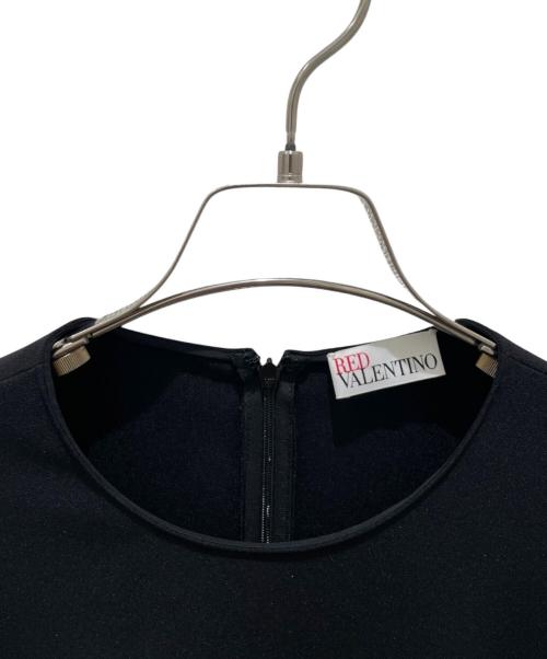 RED VALENTINO（レッドヴァレンティノ）RED VALENTINO (レッドヴァレンティノ) フリルワンピース ブラック サイズ:44の古着・服飾アイテム