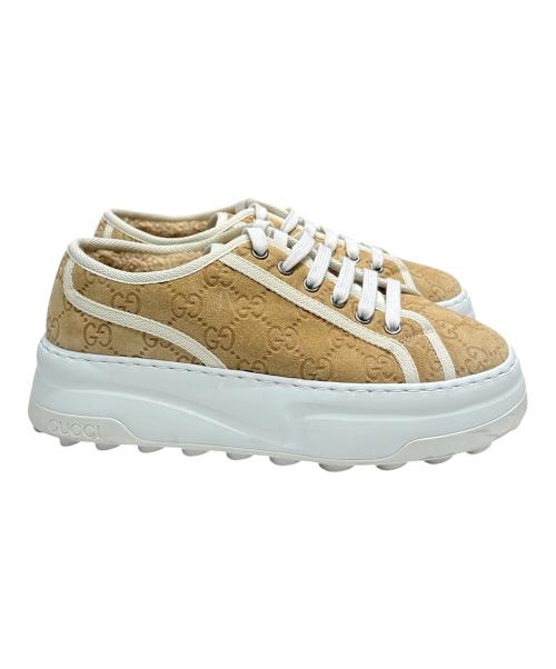 GUCCI（グッチ）GUCCI (グッチ) グッチシマボアスニーカー ブラウン サイズ:37の古着・服飾アイテム