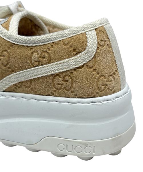 GUCCI（グッチ）GUCCI (グッチ) グッチシマボアスニーカー ブラウン サイズ:37の古着・服飾アイテム