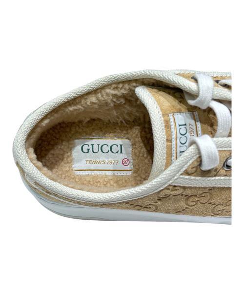 GUCCI（グッチ）GUCCI (グッチ) グッチシマボアスニーカー ブラウン サイズ:37の古着・服飾アイテム