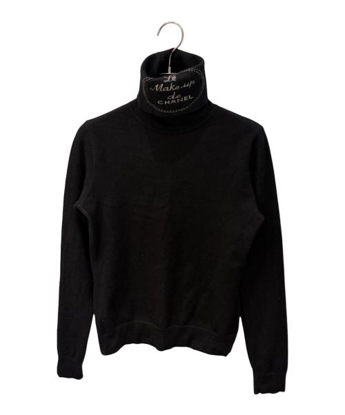 CHANEL（シャネル）CHANEL (シャネル) カシミヤ タートルネックニット ブラック サイズ:38の古着・服飾アイテム