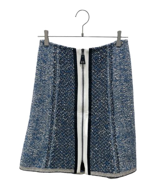 LOUIS VUITTON（ルイ ヴィトン）LOUIS VUITTON (ルイ ヴィトン) ツイードスカート ブルー サイズ:40の古着・服飾アイテム