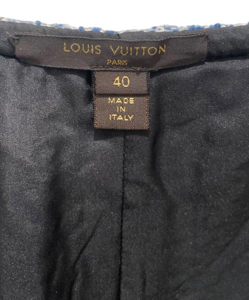 LOUIS VUITTON（ルイ ヴィトン）LOUIS VUITTON (ルイ ヴィトン) ツイードスカート ブルー サイズ:40の古着・服飾アイテム