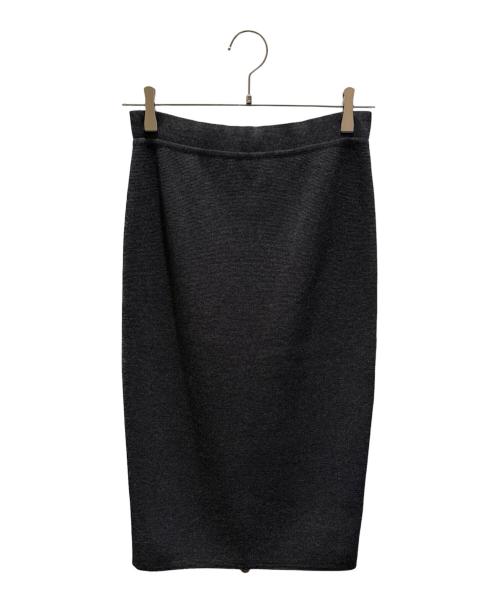 CHANEL（シャネル）CHANEL (シャネル) ヴィンテージ ココマーク ジップニットスカート グレー サイズ:38の古着・服飾アイテム