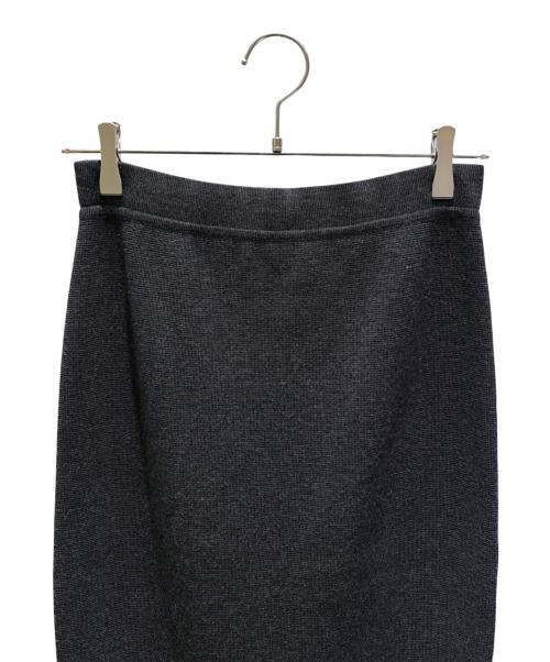 CHANEL（シャネル）CHANEL (シャネル) ヴィンテージ ココマーク ジップニットスカート グレー サイズ:38の古着・服飾アイテム