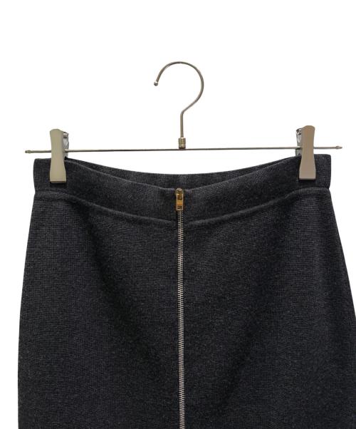 CHANEL（シャネル）CHANEL (シャネル) ヴィンテージ ココマーク ジップニットスカート グレー サイズ:38の古着・服飾アイテム