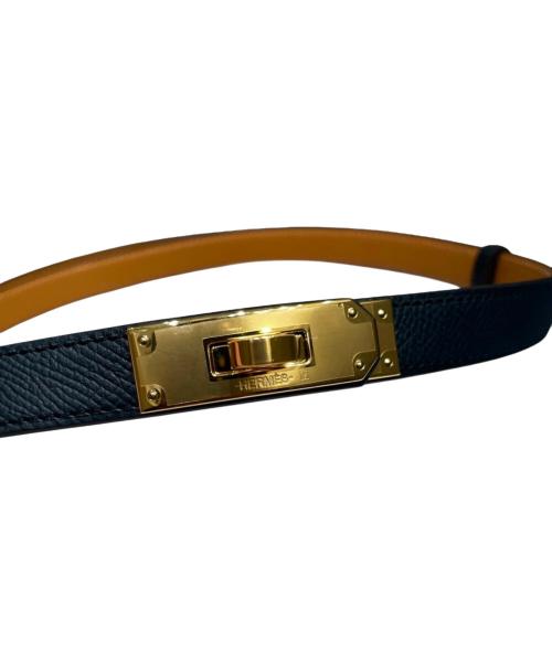 HERMES（エルメス）HERMES (エルメス) ケリーポケット18/ベルト/ノワール/ゴールド金具/W刻印2024年 ノワール×ゴールド金具 未使用品の古着・服飾アイテム