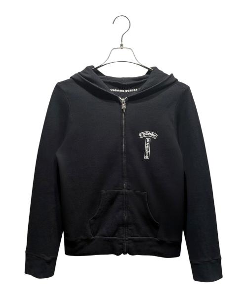 CHROME HEARTS（クロムハーツ）CHROME HEARTS (クロムハーツ) バックアーチロゴジップパーカー ブラック サイズ:XSの古着・服飾アイテム