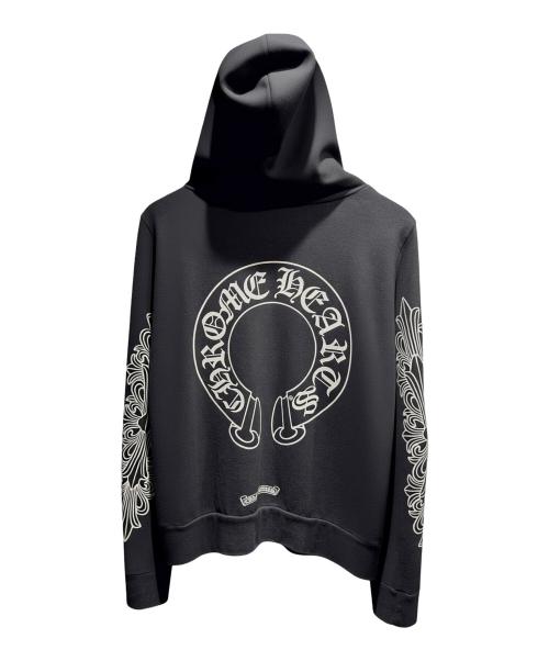 CHROME HEARTS（クロムハーツ）CHROME HEARTS (クロムハーツ) バックアーチロゴジップパーカー ブラック サイズ:XSの古着・服飾アイテム