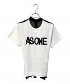 sacaiサカイ）の古着「バック切替Tシャツ」｜ホワイト×ブラック