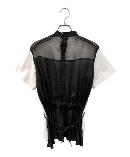 sacai（サカイ）sacai (サカイ) バック切替Tシャツ ホワイト×ブラック サイズ:1の古着・服飾アイテム