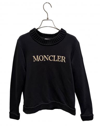 MONCLER モンクレール　ドリスト　14A ブラック 164cm 中古・古着通販】MONCLER (モンクレール) 切替ロゴニット ブラック