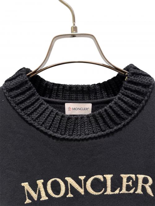 MONCLER（モンクレール）MONCLER (モンクレール) 切替ロゴニット ブラック サイズ:14A(164cm)の古着・服飾アイテム