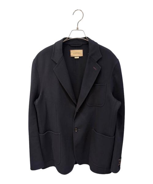 GUCCI（グッチ）GUCCI (グッチ) ライトウェイトウールジャケット ネイビー サイズ:50の古着・服飾アイテム