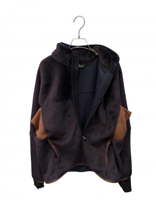 MONCLER GRENOBLE（モンクレール グルノーブル）MONCLER GRENOBLE (モンクレール グルノーブル) ポーラテック ハイネック フリースジャケット パープル×ブラウン サイズ:Ｌの古着・服飾アイテム