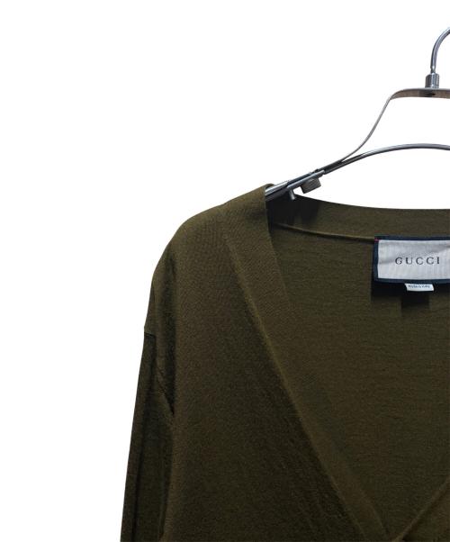 GUCCI（グッチ）GUCCI (グッチ) ホースビットトゴデザインカーディガン オリーブ サイズ:Lの古着・服飾アイテム