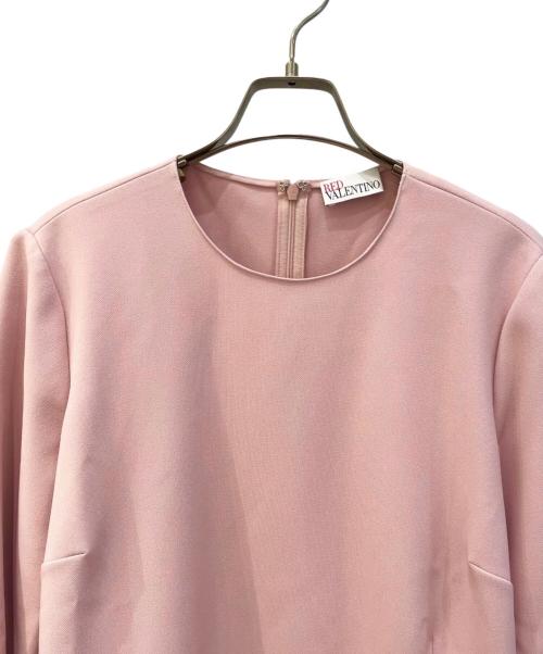RED VALENTINO（レッドヴァレンティノ）RED VALENTINO (レッドヴァレンティノ) フリルワンピース ピンク サイズ:44の古着・服飾アイテム