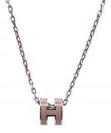 HERMES（エルメス）の古着「ポップHミニネックレス」｜ベージュ×シルバー