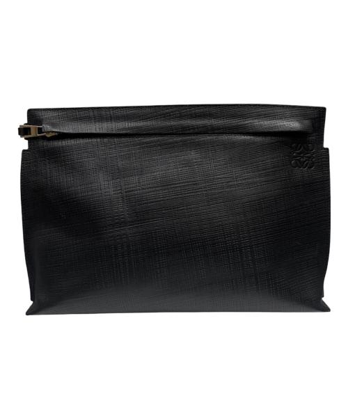 LOEWE（ロエベ）LOEWE (ロエベ) T-POUCH LINEN クラッチバッグ ブラックの古着・服飾アイテム
