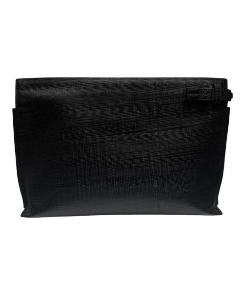 LOEWE（ロエベ）LOEWE (ロエベ) T-POUCH LINEN クラッチバッグ ブラックの古着・服飾アイテム