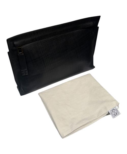 LOEWE（ロエベ）LOEWE (ロエベ) T-POUCH LINEN クラッチバッグ ブラックの古着・服飾アイテム