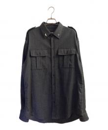 DSQUARED2（ディースクエアード）の古着「ウール ロングスリーブシャツ」｜グレー